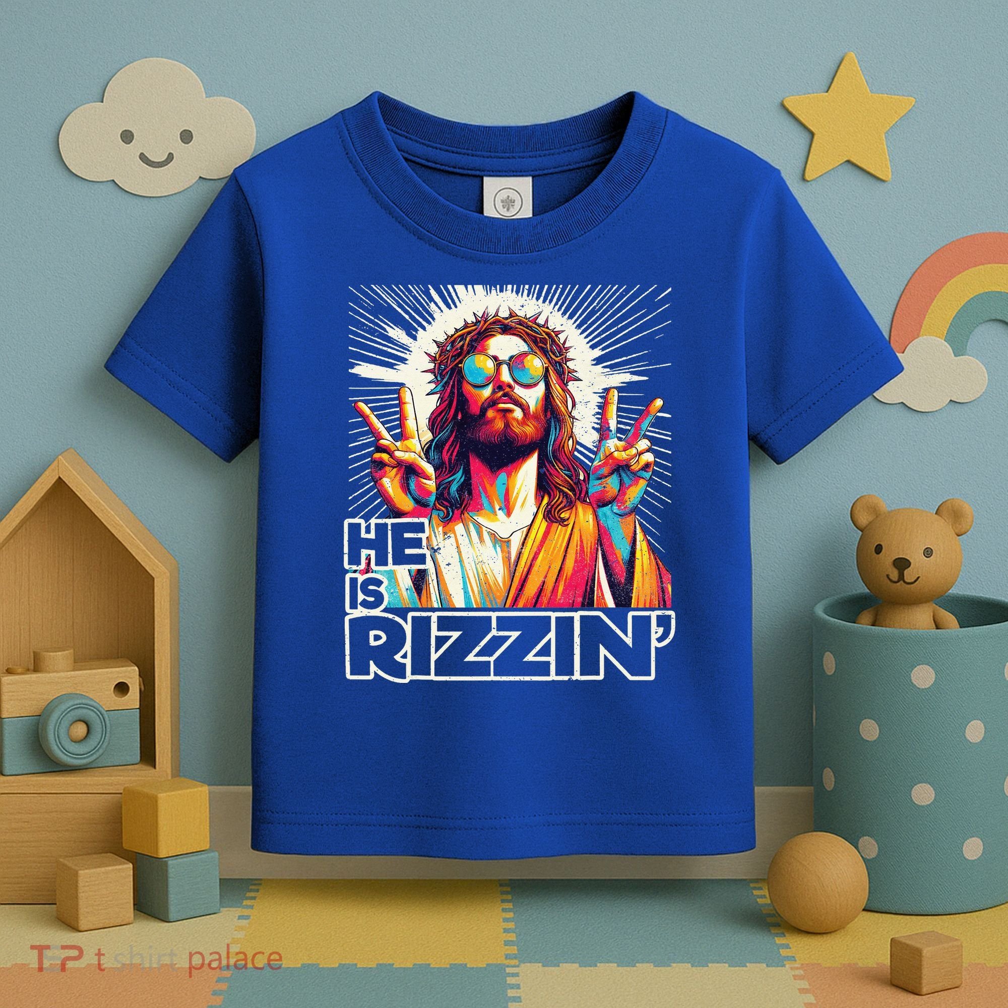  Jesus Has Rizzen Easter Christian Toddler T-Shirt