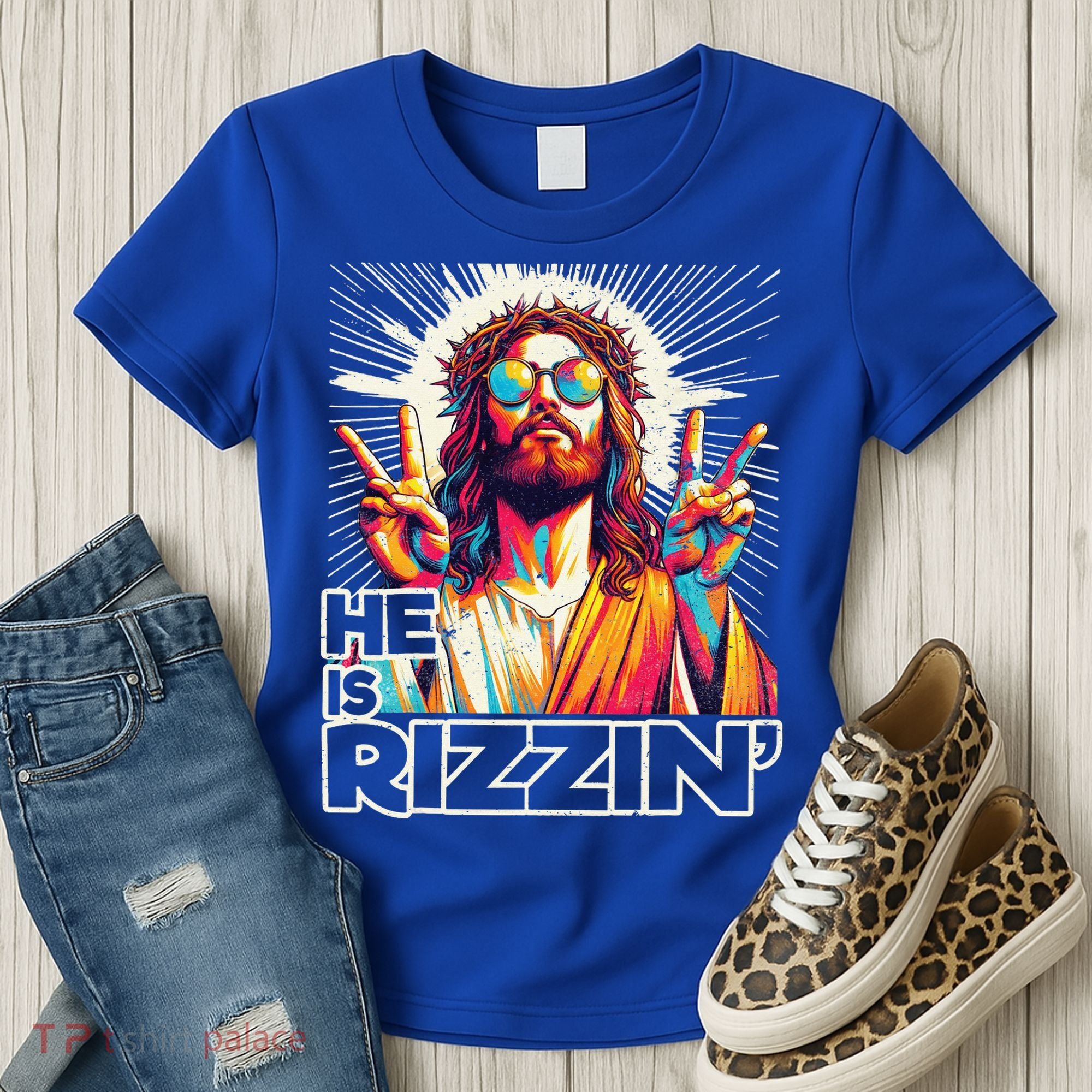  Jesus Has Rizzen Easter Christian Women's T-Shirt