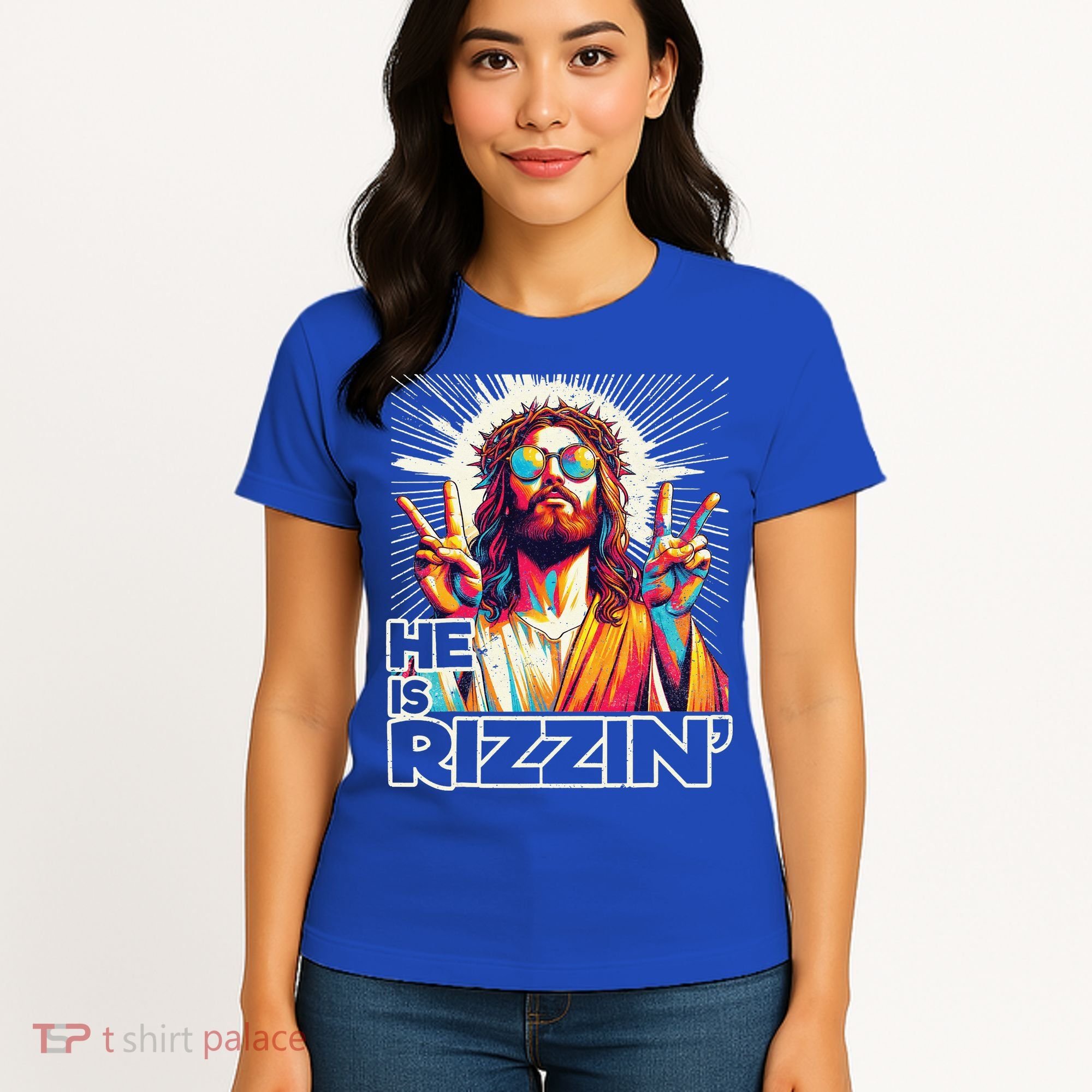  Jesus Has Rizzen Easter Christian Women's T-Shirt