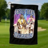 Jesus Has Rizzen Golf Towel thumb 1