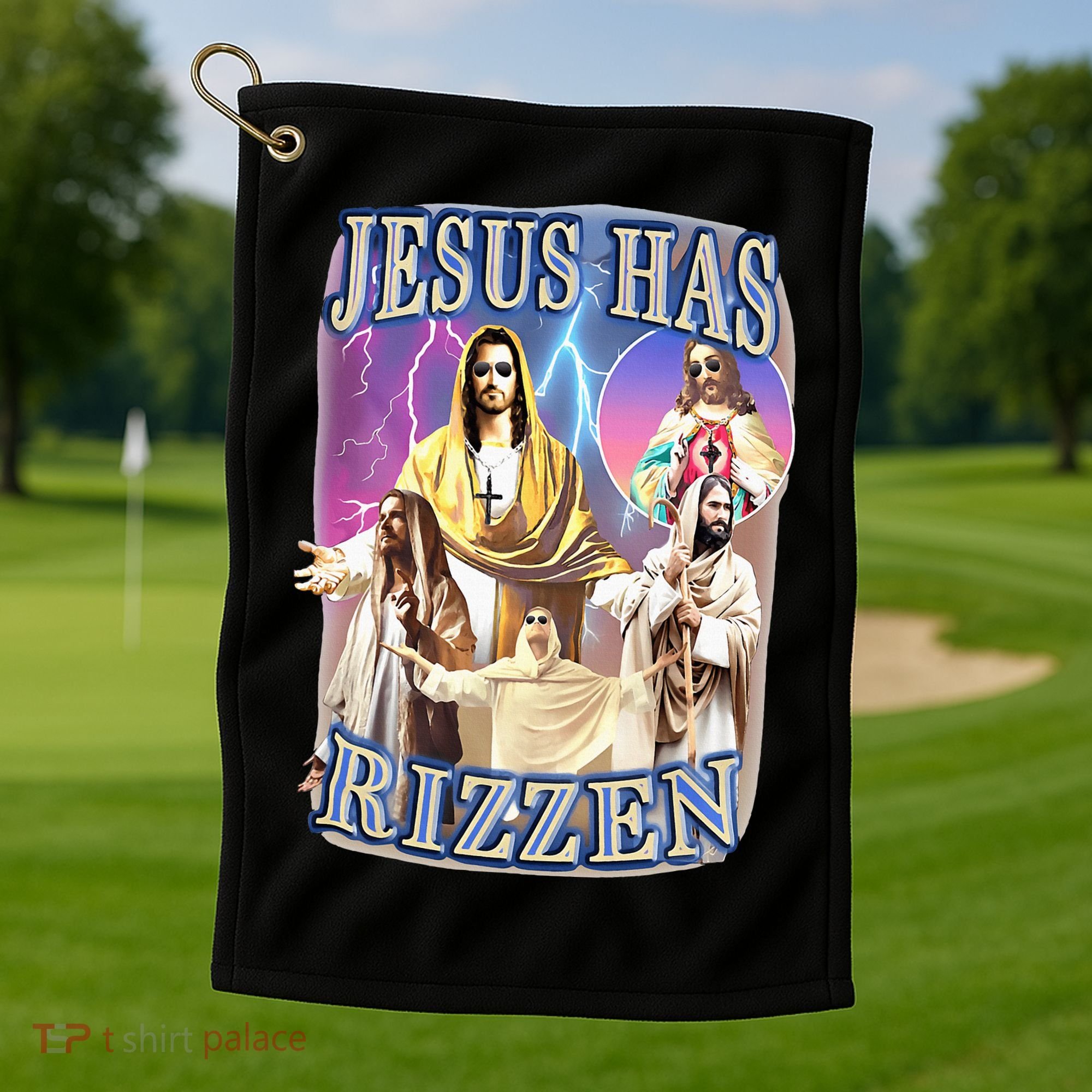 Jesus Has Rizzen Golf Towel