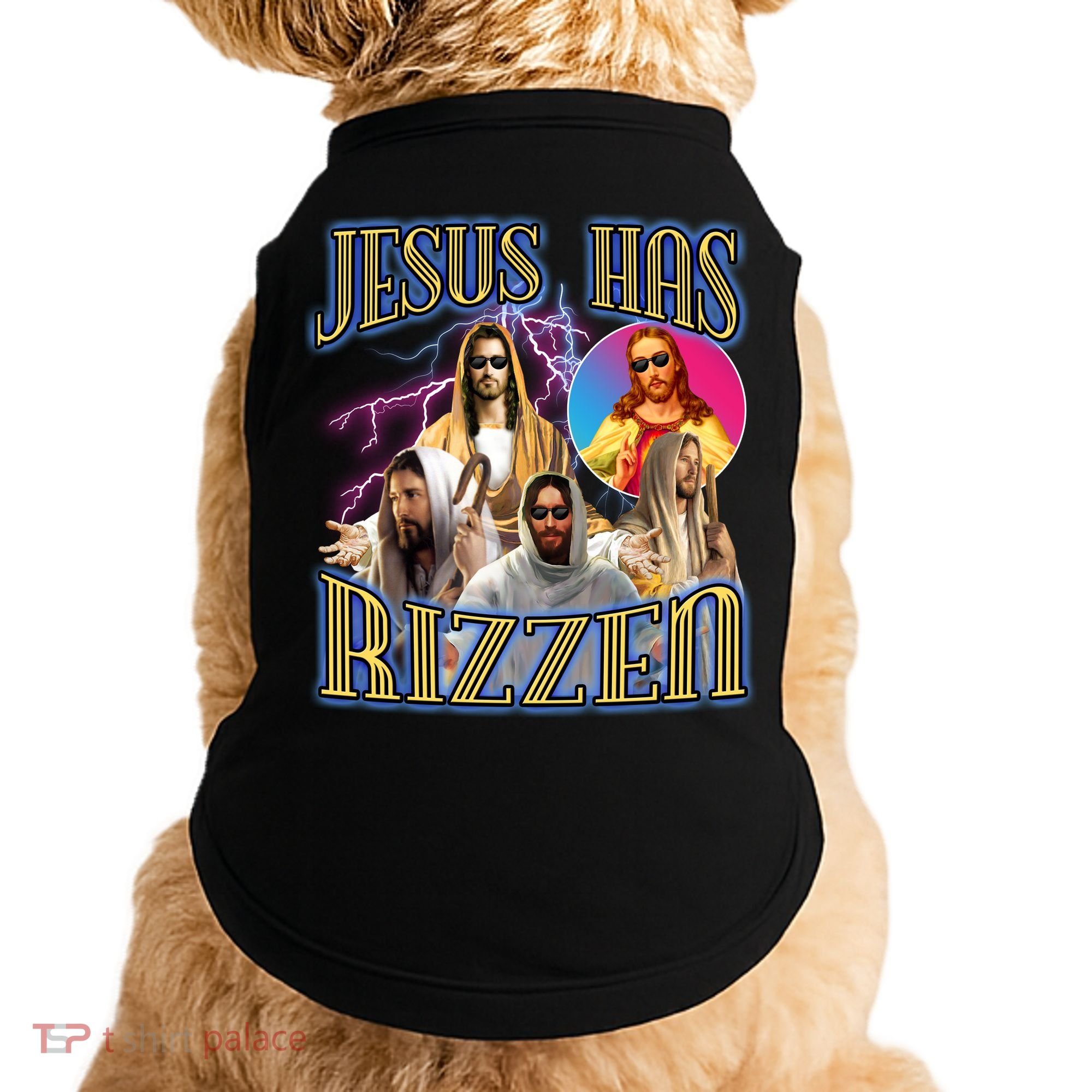 Jesus Has Rizzen Christian Faith Doggie Tank