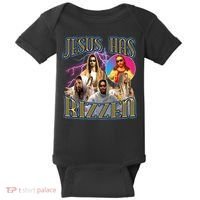 Jesus Has Rizzen Christian Faith Baby Bodysuit thumb 0