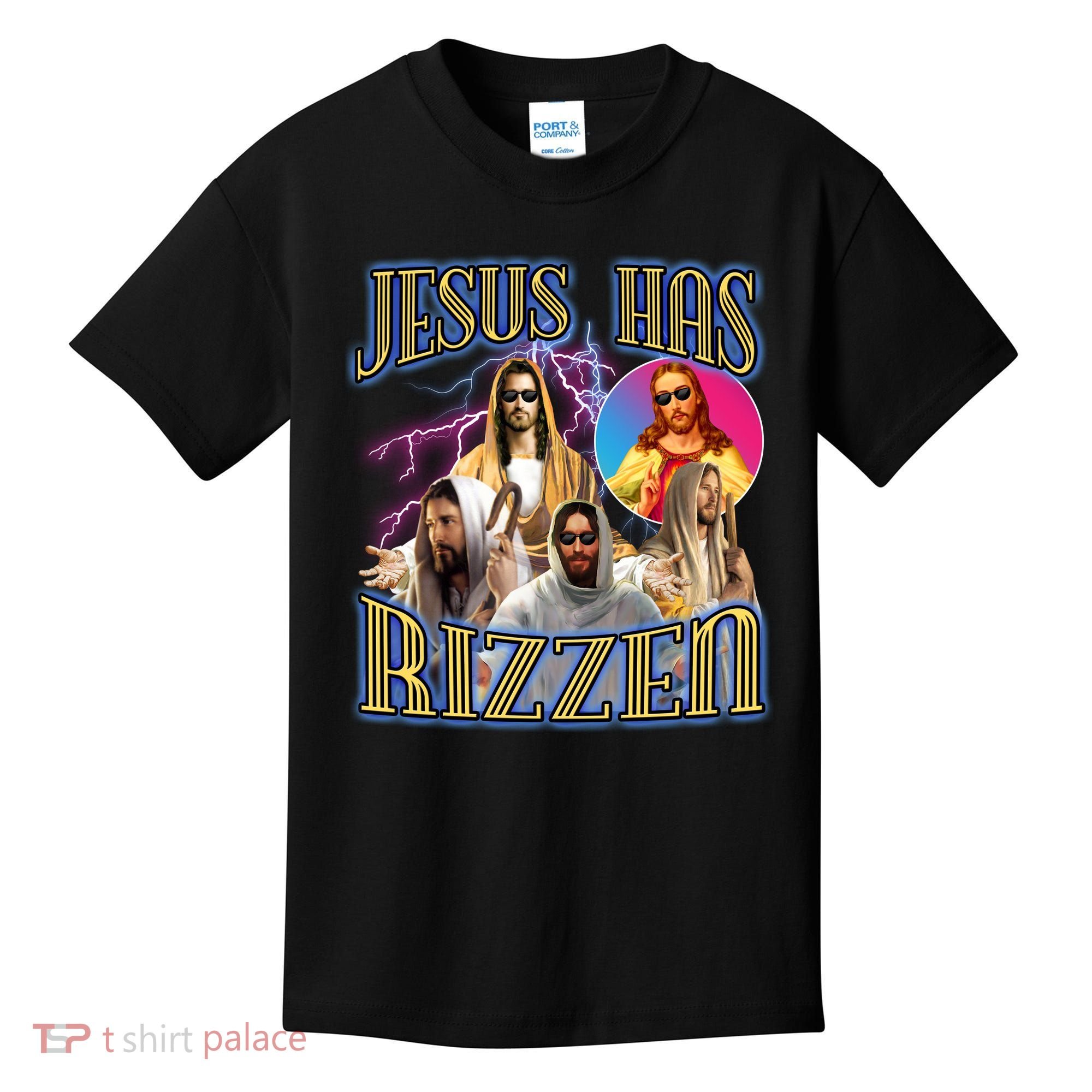 Jesus Has Rizzen Christian Faith Kids T-Shirt
