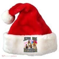 Jesus Has Rizzen Christian Faith Santa Hat thumb 0