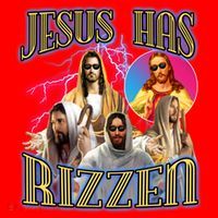 Jesus Has Rizzen Christian Faith Santa Hat thumb 1