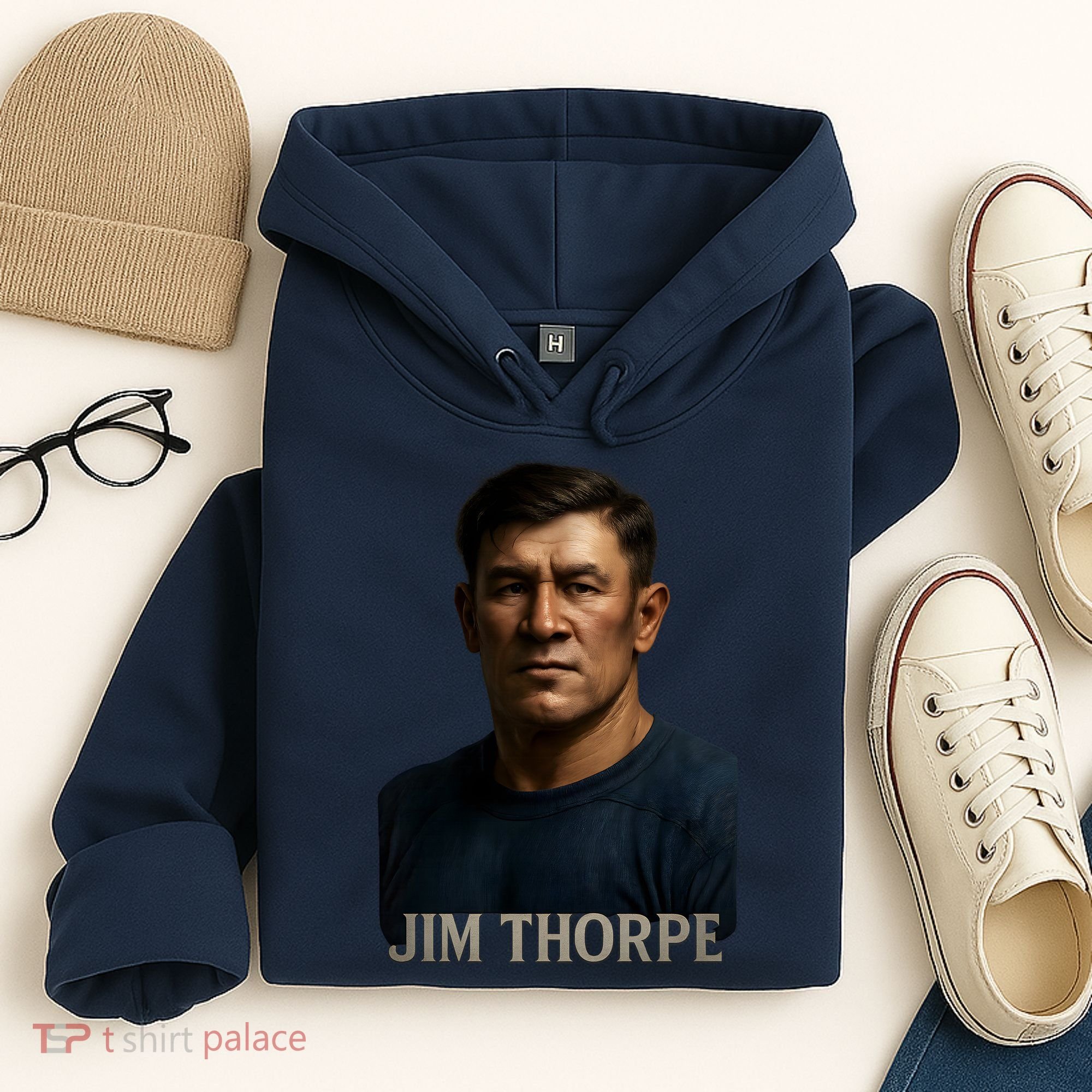 Jim Hyper Realistic Digital Art Portrait Bust Hoodie