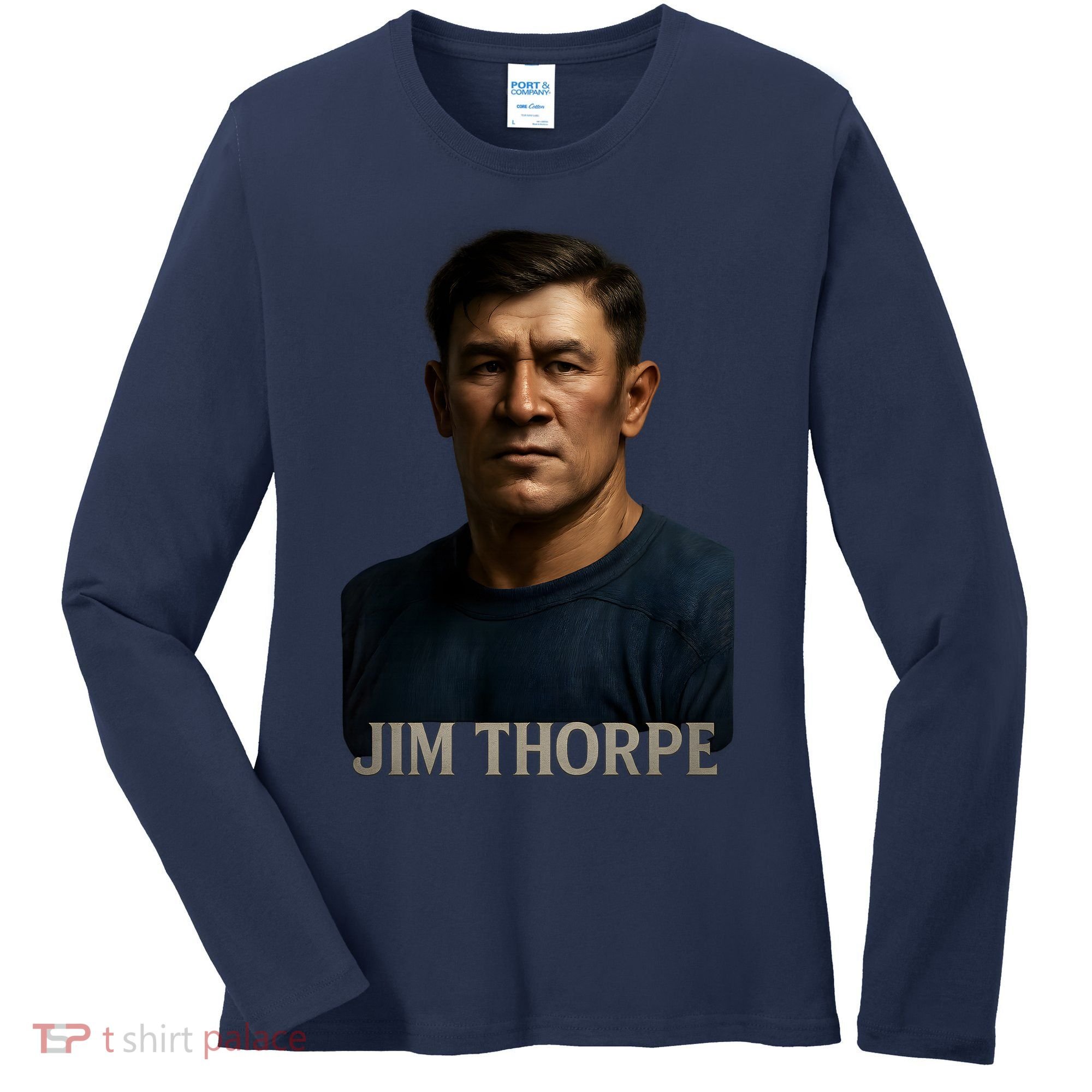 Jim Hyper Realistic Digital Art Portrait Bust Women's Long Sleeve Shirt
