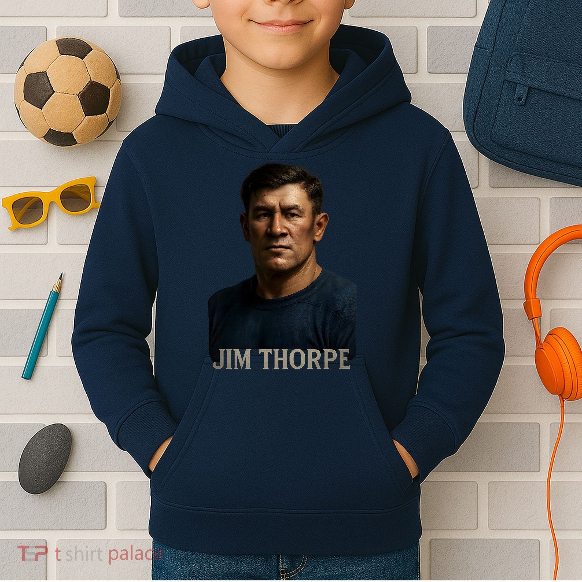 Jim Hyper Realistic Digital Art Portrait Bust Kids Hoodie