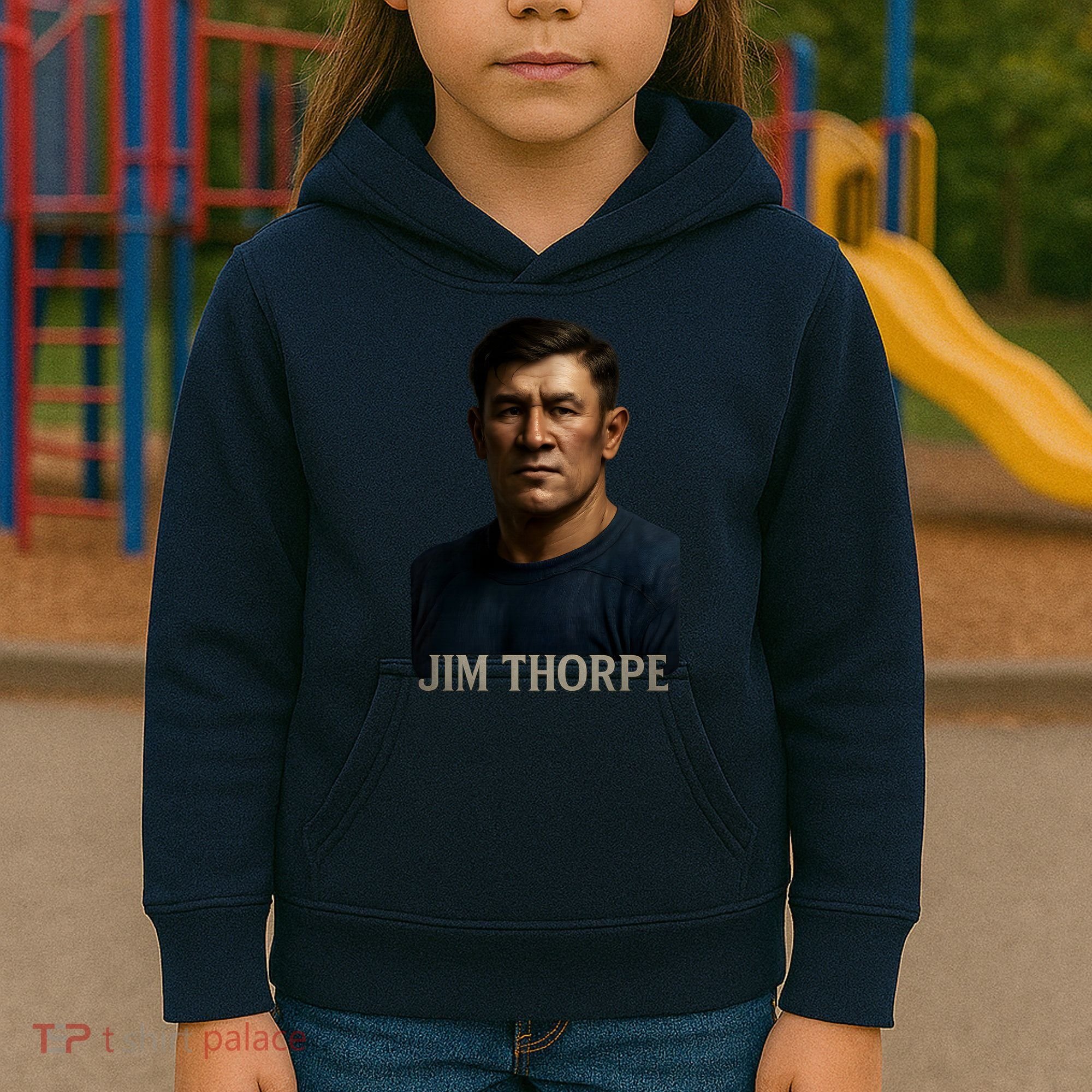 Jim Hyper Realistic Digital Art Portrait Bust Kids Hoodie