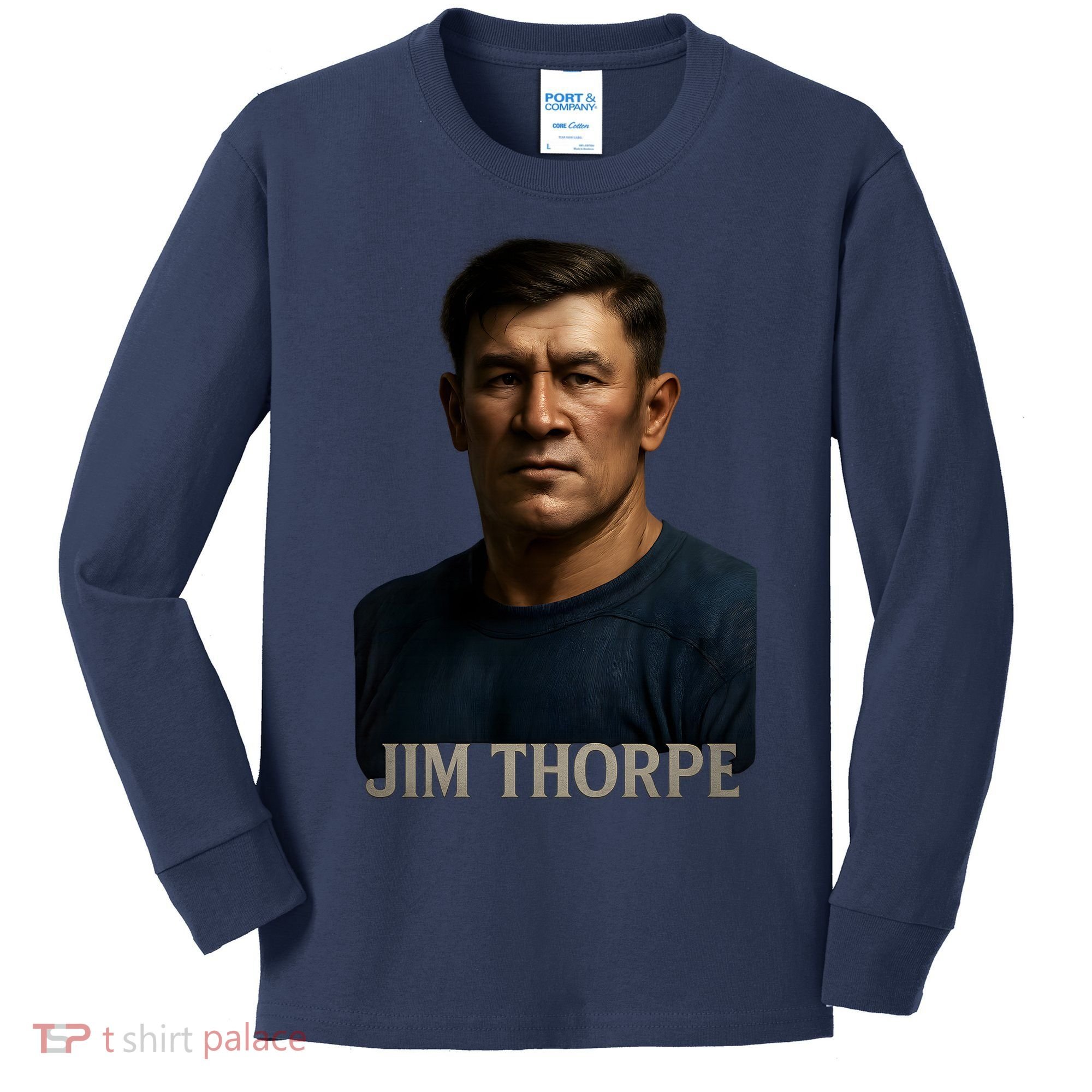 Jim Hyper Realistic Digital Art Portrait Bust Kids Long Sleeve Shirt