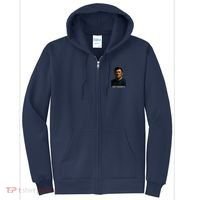 Jim Hyper Realistic Digital Art Portrait Bust Full Zip Hoodie thumb 0