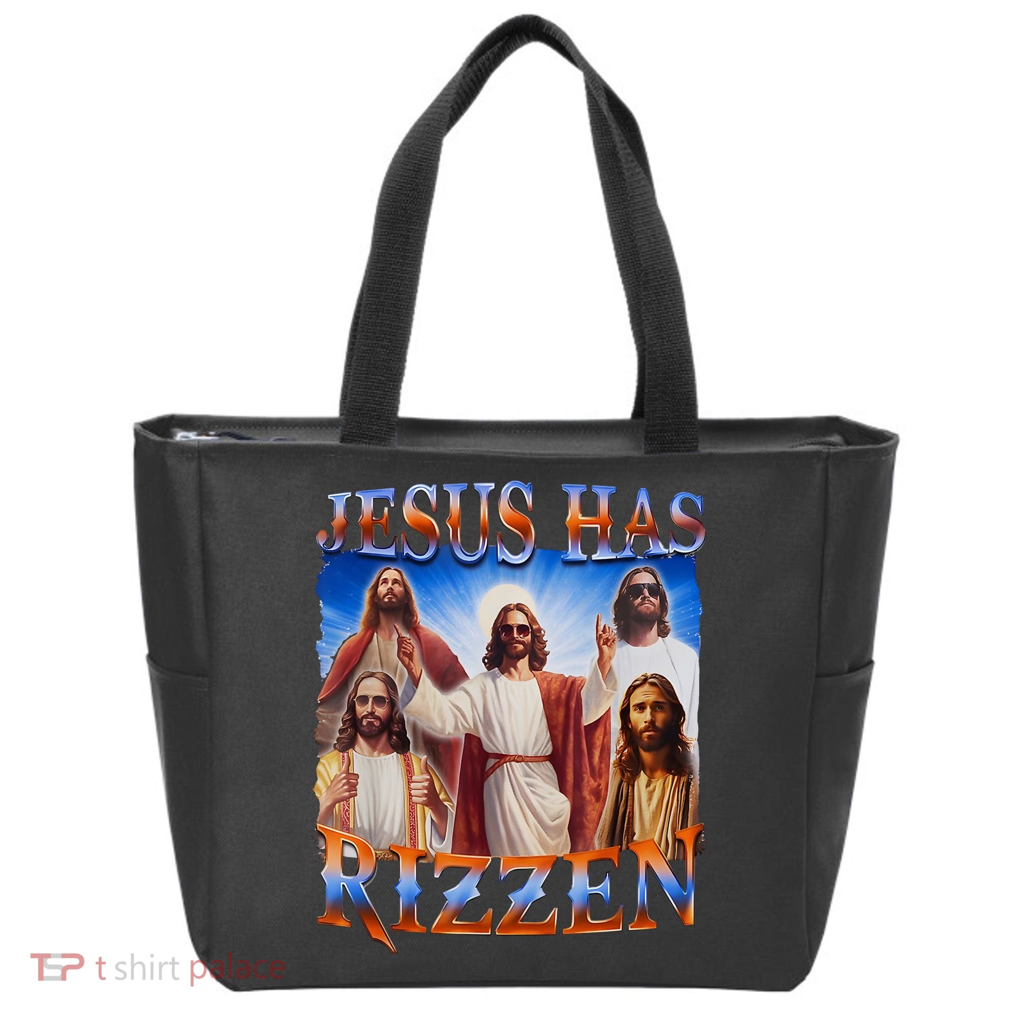 Jesus Has Rizzen He Is Rizzen Tote Bag
