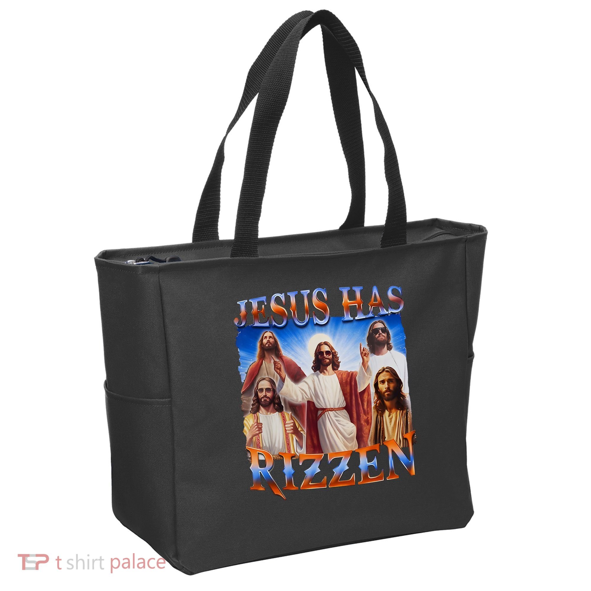 Jesus Has Rizzen He Is Rizzen Tote Bag