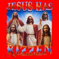 Jesus Has Rizzen He Is Rizzen Santa Hat thumb 1