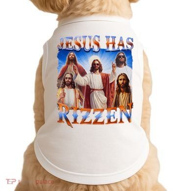 Jesus Has Rizzen He Is Rizzen Doggie Tank