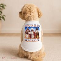 Jesus Has Rizzen He Is Rizzen Doggie Tank thumb 2