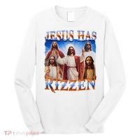 Jesus Has Rizzen He Is Rizzen Long Sleeve Shirt thumb 0