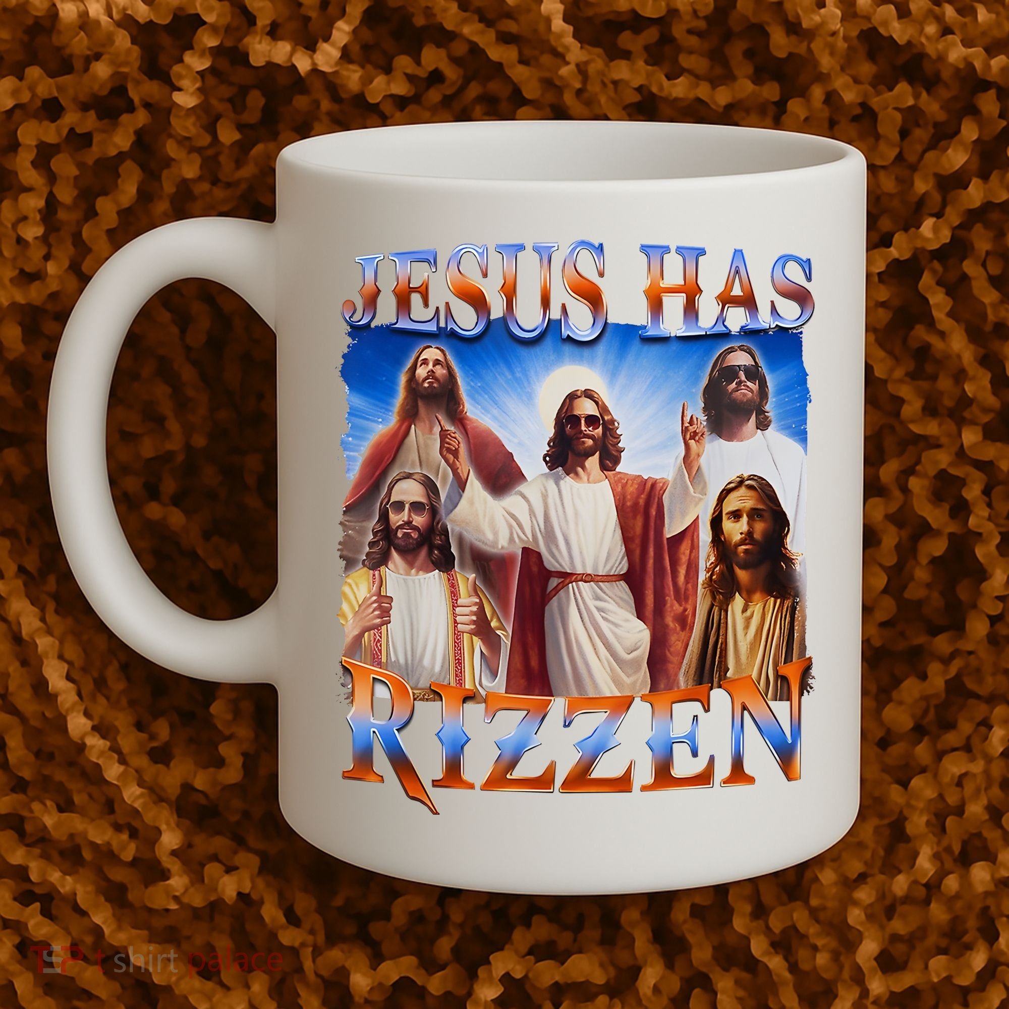 Jesus Has Rizzen He Is Rizzen Coffee Mug