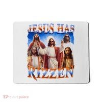 Jesus Has Rizzen He Is Rizzen Mousepad thumb 0