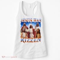 Jesus Has Rizzen He Is Rizzen Women's Tank Top thumb 0