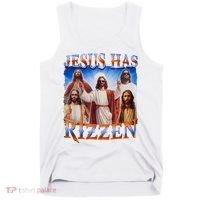 Jesus Has Rizzen He Is Rizzen Tank Top thumb 0