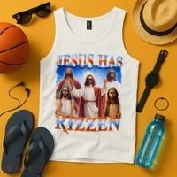 Jesus Has Rizzen He Is Rizzen Tank Top thumb 4
