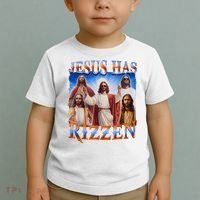 Jesus Has Rizzen He Is Rizzen Toddler T-Shirt thumb 2