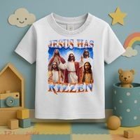 Jesus Has Rizzen He Is Rizzen Toddler T-Shirt thumb 3