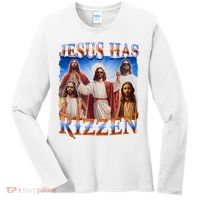 Jesus Has Rizzen He Is Rizzen Women's Long Sleeve Shirt thumb 0