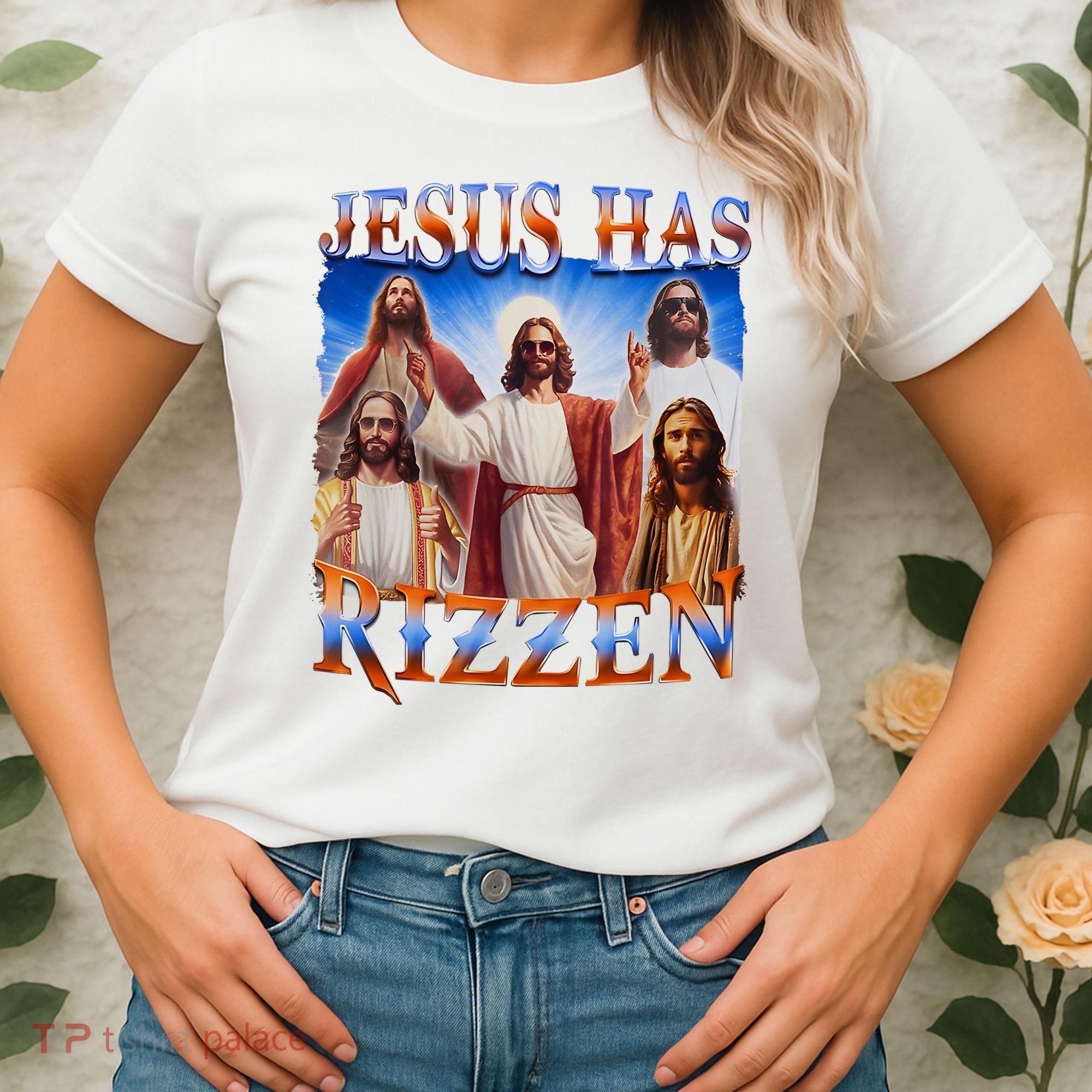 Jesus Has Rizzen He Is Rizzen Women's T-Shirt