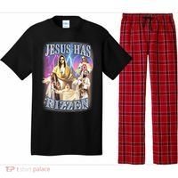 Jesus Has Rizzen Pajama Set thumb 0