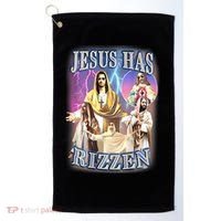 Jesus Has Rizzen Golf Towel thumb 0