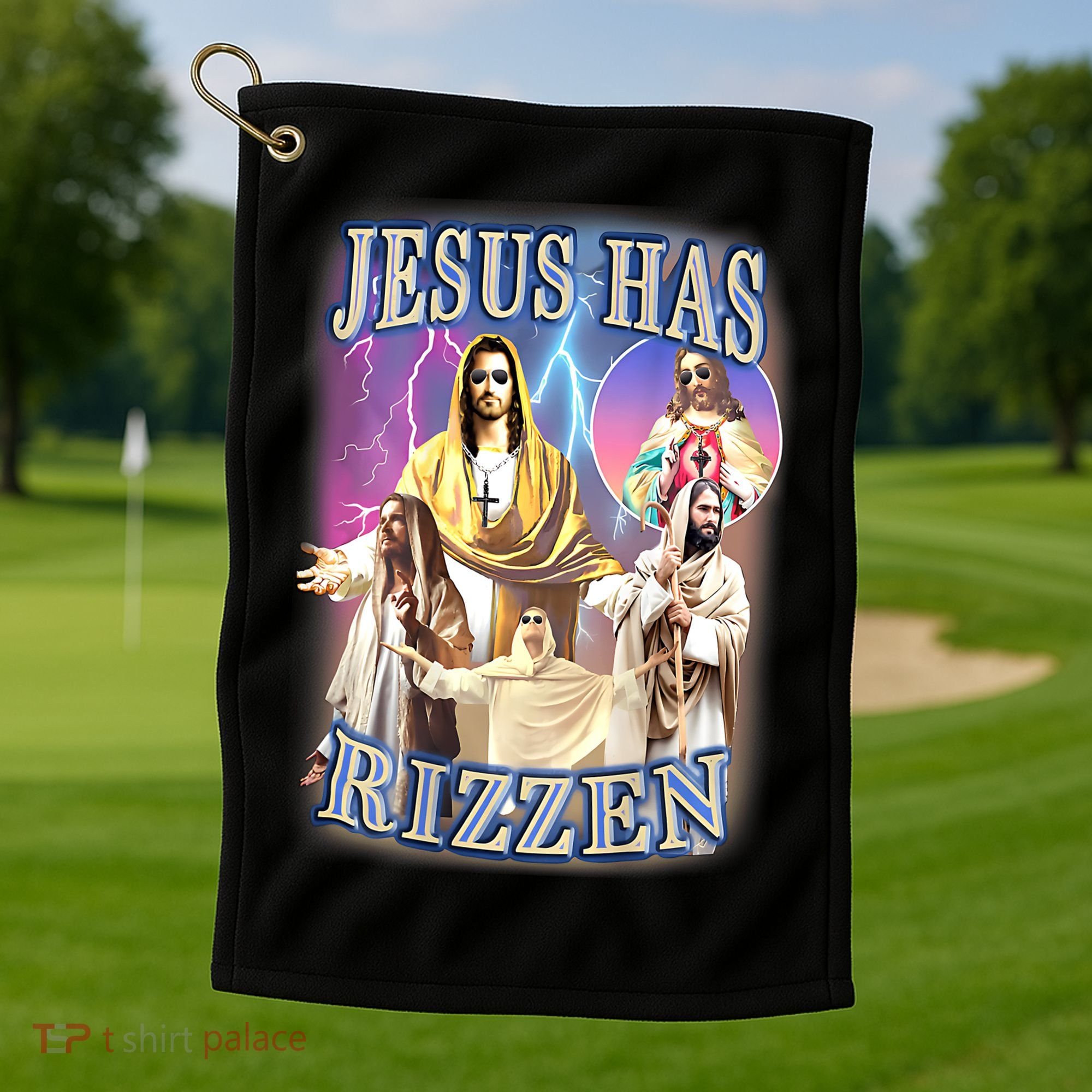 Jesus Has Rizzen Golf Towel