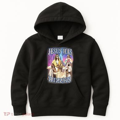 Jesus Has Rizzen Kids Hoodie