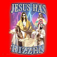 Jesus Has Rizzen Santa Hat thumb 1