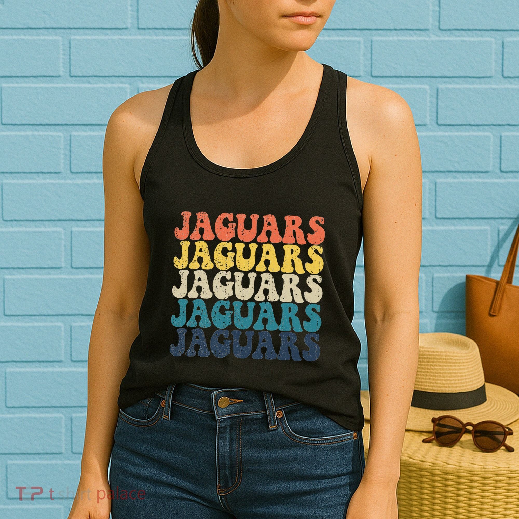 Jaguars High School Jaguars Sports Team Retro Jaguars Women's Tank Top