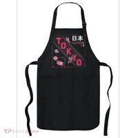 Japan Hello Spring Tokyo Text With Flower And Butterflies Apron thumb 0