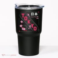 Japan Hello Spring Tokyo Text With Flower And Butterflies Tumbler thumb 0