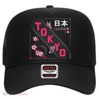 Japan Hello Spring Tokyo Text With Flower And Butterflies Hat thumb 0