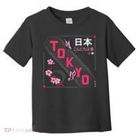 Japan Hello Spring Tokyo Text With Flower And Butterflies Toddler T-Shirt thumb 0