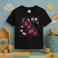 Japan Hello Spring Tokyo Text With Flower And Butterflies Toddler T-Shirt thumb 3