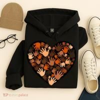 Juneteenth Heart Support Black History Month Black Gift Hoodie thumb 4