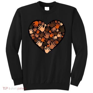 Juneteenth Heart Support Black History Month Black Gift Sweatshirt