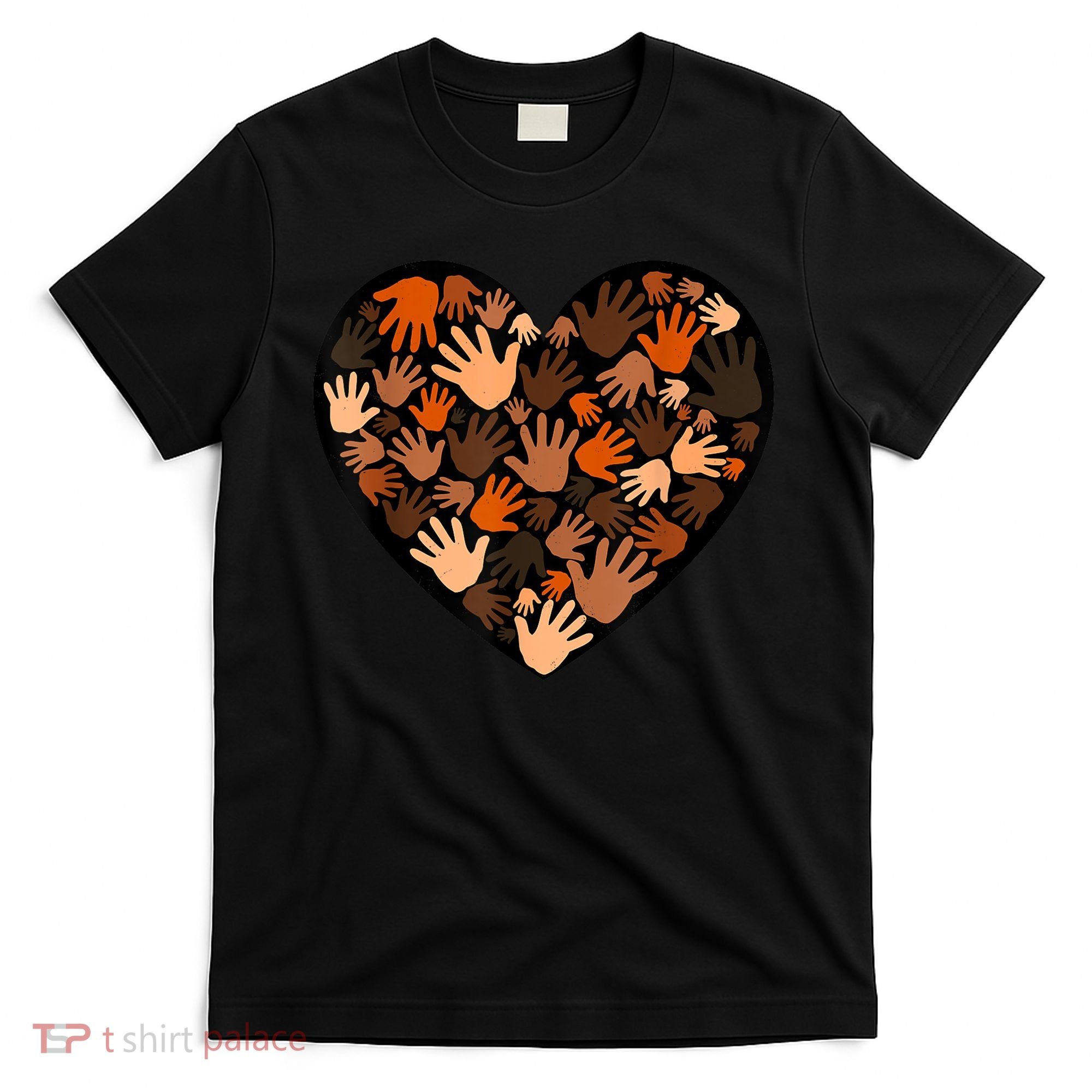 Juneteenth Heart Support Black History Month Black Gift T-Shirt