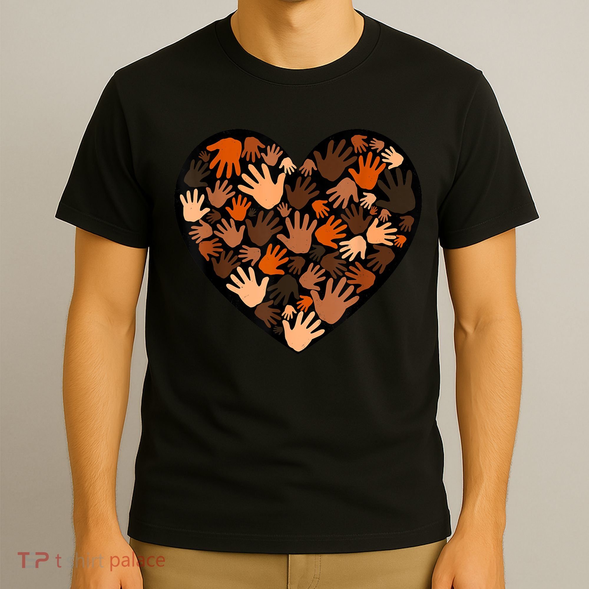 Juneteenth Heart Support Black History Month Black Gift T-Shirt