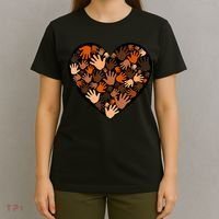 Juneteenth Heart Support Black History Month Black Gift T-Shirt thumb 4
