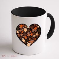 Juneteenth Heart Support Black History Month Black Gift Coffee Mug thumb 1