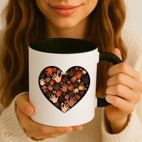 Juneteenth Heart Support Black History Month Black Gift Coffee Mug thumb 3