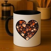 Juneteenth Heart Support Black History Month Black Gift Coffee Mug thumb 4